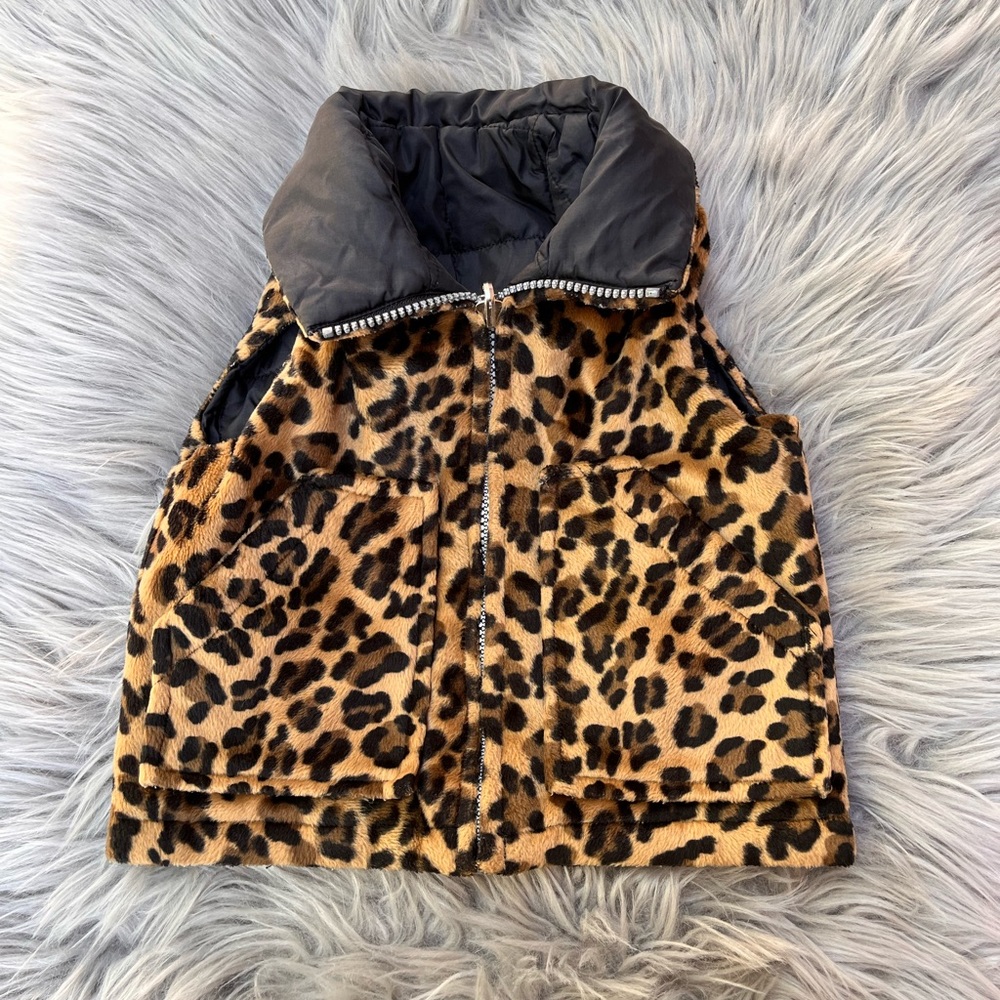 Toddlers Dulon Cheetah Vest-Reversible 2-3t